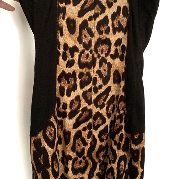 Leopard Animal Print Bustier Corset Cocktail Dress Black Size Small Club Sexy - Picture 6 of 10